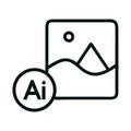 Ai image icon with digital art