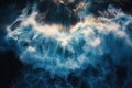 AI image Ocean wave cresting with dramatic light perfect for backgrounds and textures Royalty Free Stock Photo