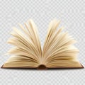 AI image Open book with turning pages displaying knowledge or imagination for education Royalty Free Stock Photo
