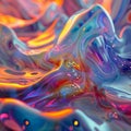 3d fluid holographic illustration stylized Royalty Free Stock Photo