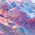 3d fluid holographic illustration stylized Royalty Free Stock Photo