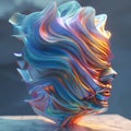 3d fluid holographic illustration stylized Royalty Free Stock Photo