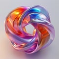 3d liquid abstract metallic holographic colorful image Royalty Free Stock Photo