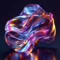 3d liquid abstract metallic holographic colorful image Royalty Free Stock Photo