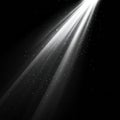 AI image. Radiant beam of light against a stark black background creating a dramatic abstract Royalty Free Stock Photo