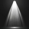 AI image. Radiant Spotlight Effect, White Beam on Dark Background for Dramatic Focus, Studio Glow Royalty Free Stock Photo