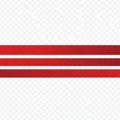 AI image Red horizontal stripes pattern with gradient on transparent background graphic design Royalty Free Stock Photo