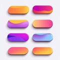 AI image. Vibrant collection of colorful 3D buttons with rounded edges for web design and UI Royalty Free Stock Photo