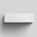 AI image White rectangular box mockup on a gray background for presentation or packaging design Royalty Free Stock Photo