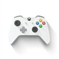 AI image. White wireless game controller flat vector art illustration for console games gaming Royalty Free Stock Photo
