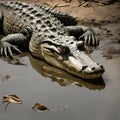 AI Images - Crocodile in The Amazon Forest