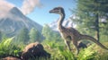 AI imagination of a Troodon dinosaur. AI generated Royalty Free Stock Photo
