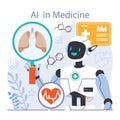 Ai integration. Artificial intelligence and human synergy. Health-focused