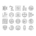 ai integration automation icons set vector Royalty Free Stock Photo