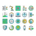 ai integration automation icons set vector Royalty Free Stock Photo