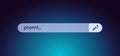 Ai interface search bar with icon highlighting artificial intelligence capabilities