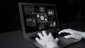 AI Interpreting Big Data Visualization Dashboard Latch Royalty Free Stock Photo