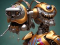 AI Joke - Funny Cheerful Robot, Generative AI Illustration