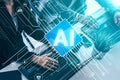AI Learning and Artificial Intelligence Concept Royalty Free Stock Photo