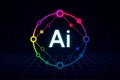 AI Letters Representing Artificial Intelligence Concept Royalty Free Stock Photo