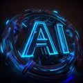 Ai logo illustartion Artificial Intelligence