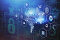 AI and machine learning interface background
