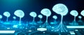 Ai, Machine learning, and NLP Natural Language Processing cognitive computing technology concept Royalty Free Stock Photo