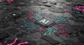 AI Microchip Technology Innovation Closeup of an AI microchip with glowing circuit connections representing advanced Royalty Free Stock Photo
