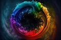 Colorful circle generated by midjourney ai Royalty Free Stock Photo