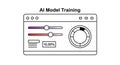 AI Model Training Interface Illustration Royalty Free Stock Photo