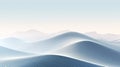 Mystical Landscape Illusion: Mountains and Desert in Abstract Brilliance in Silber/Grey