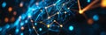 AI Networks in PeertoPeer Communication An abstract representation of interconnected networks representing data flow