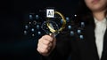 AI Neural Network and Data Processing System Latch Royalty Free Stock Photo