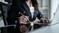AI Neural Network and Data Processing System Latch Royalty Free Stock Photo