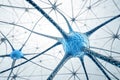 AI Neural Network: Glowing Synapse and Artificial Neuron Concept