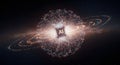 AI Neural Network Visualization in Space Royalty Free Stock Photo