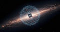 AI Neural Network Visualization in Space Royalty Free Stock Photo