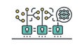 AI neural processing: machine learning and digital intelligence network, vector design Generative AI Royalty Free Stock Photo