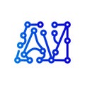 AI neuron logo technology icon