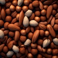 AI Nutty Delight: Overhead View of a Nut Pattern Royalty Free Stock Photo