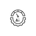 AI Optimization line icon