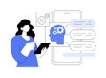 AI-Optimized Call Center Operations abstract concept vector illustration.