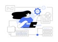 AI-Optimized Data Management Solutions abstract concept vector illustration.
