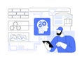 AI-Optimized Material Selection abstract concept vector illustration.