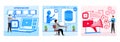 AI Optimized Video Editing. AI Powered 3D Modeling and animation. AI Streamline Content Creation. Royalty Free Stock Photo
