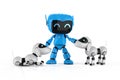 Ai personal assistant robot with dog robot Royalty Free Stock Photo