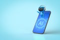 Ai personal assistant robot on smartphone Royalty Free Stock Photo