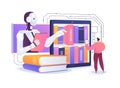 AI Personalized Book Recommendations abstract concept vector illustration. Royalty Free Stock Photo