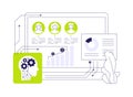 AI-Personalized Sales Approach abstract concept vector illustration.