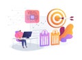 AI-Personalized Sales Approach abstract concept vector illustration.